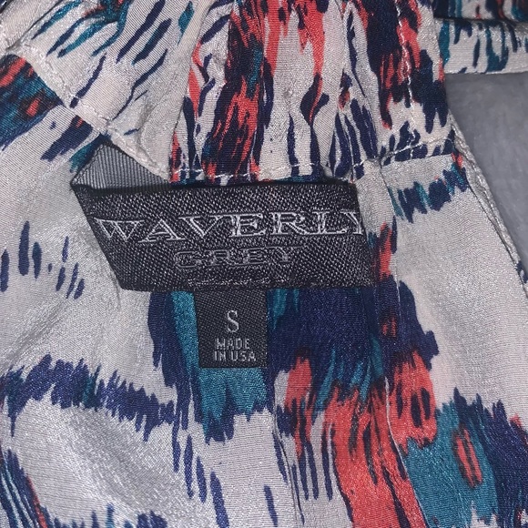 Waverly Silk Geometric Pattern Racerback Tank Size S - Picture 7 of 7